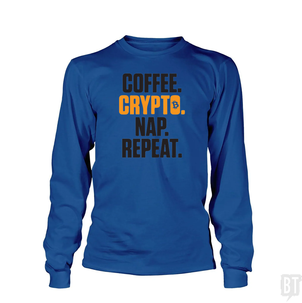 Coffee Crypto Nap Repeat - Adult & Kids T-Shirts, Sweatshirts & Hoodies apparel design preview 1