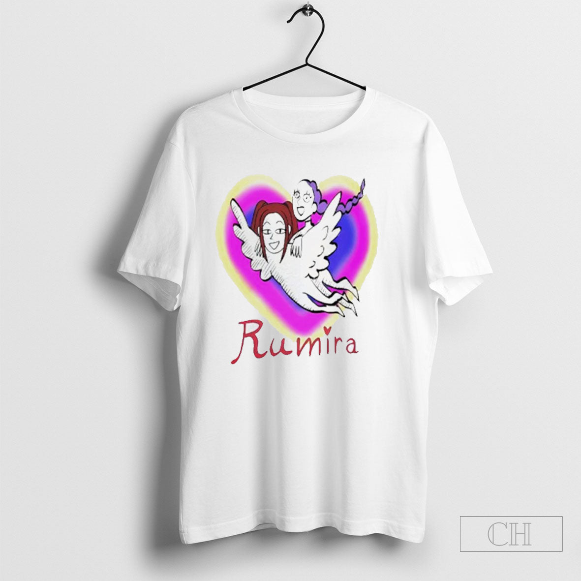 Rumira Angel Wings Flying Couple - Adult & Kids T-Shirts, Sweatshirts & Hoodies apparel design preview 1