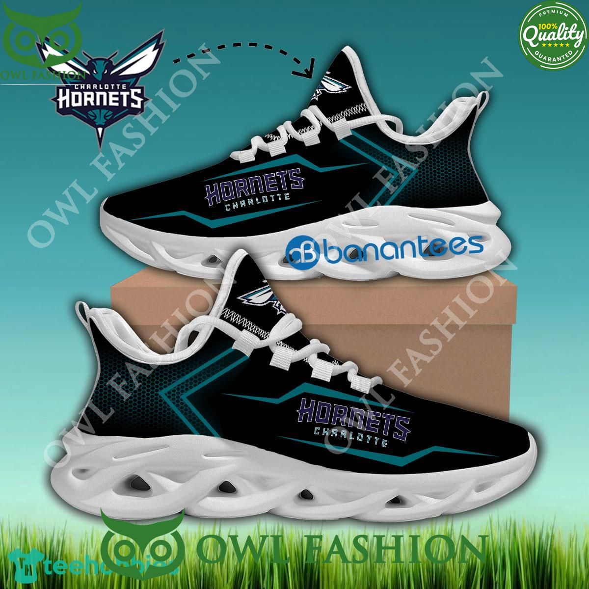 Charlotte Hornets basketball Max Soul Shoes Chunky - Adult & Kids T-Shirts, Sweatshirts & Hoodies apparel design preview 1