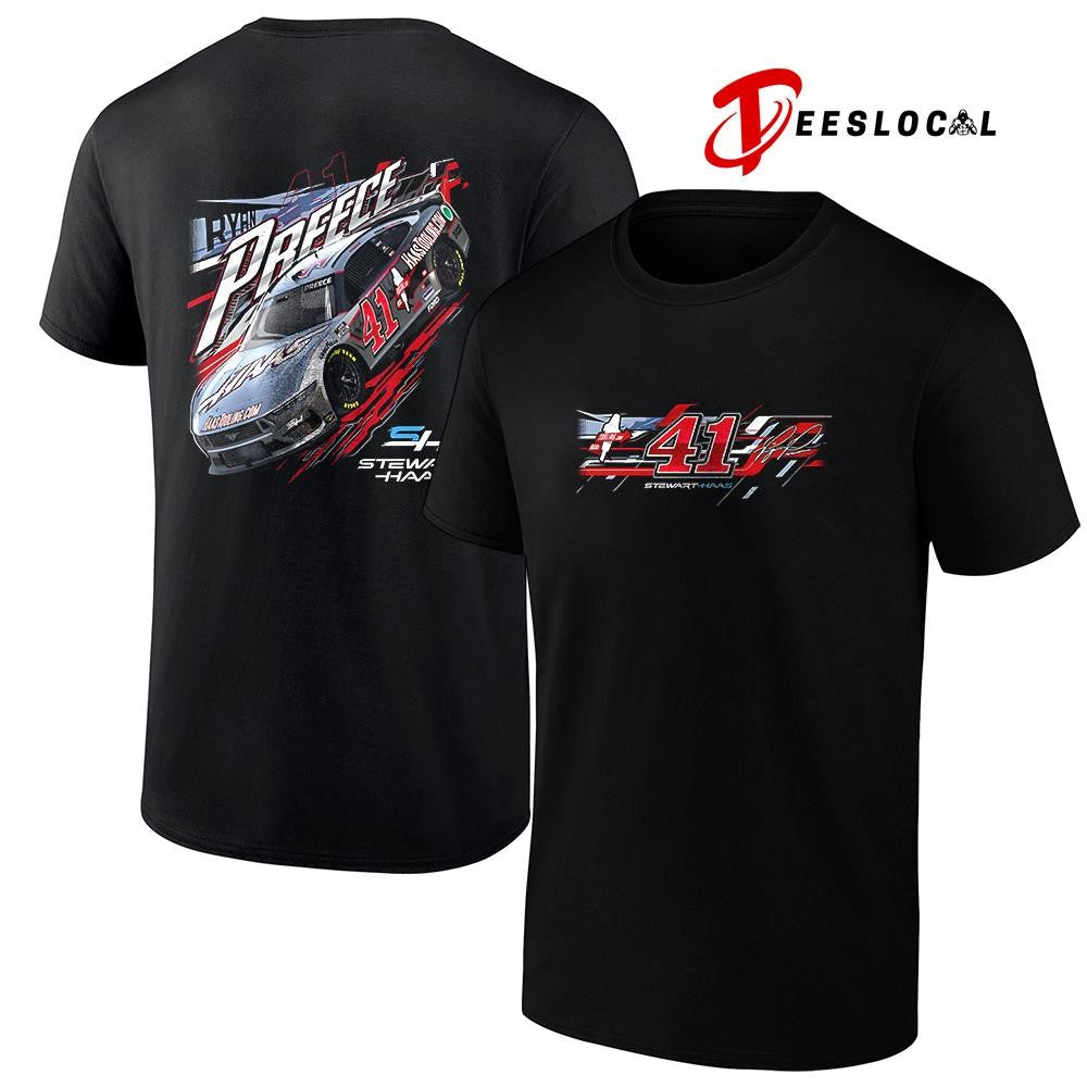 Ryan Preece No 41 Stewart Haas car racing signature - Adult & Kids T-Shirts, Sweatshirts & Hoodies apparel design preview 1