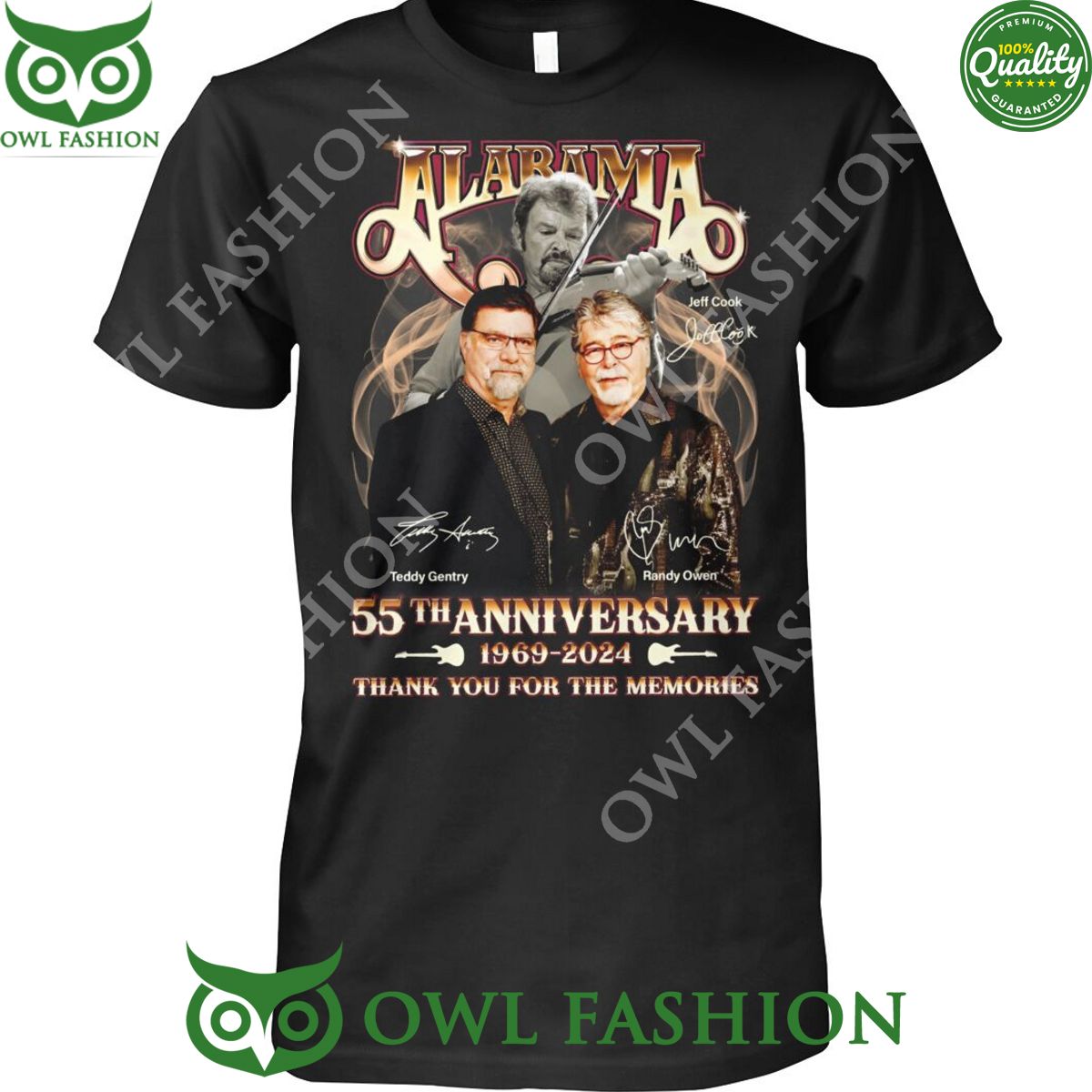 Alabama jeff cook and teddy gentry 55th Anniversary - Adult & Kids T-Shirts, Sweatshirts & Hoodies apparel design preview 1