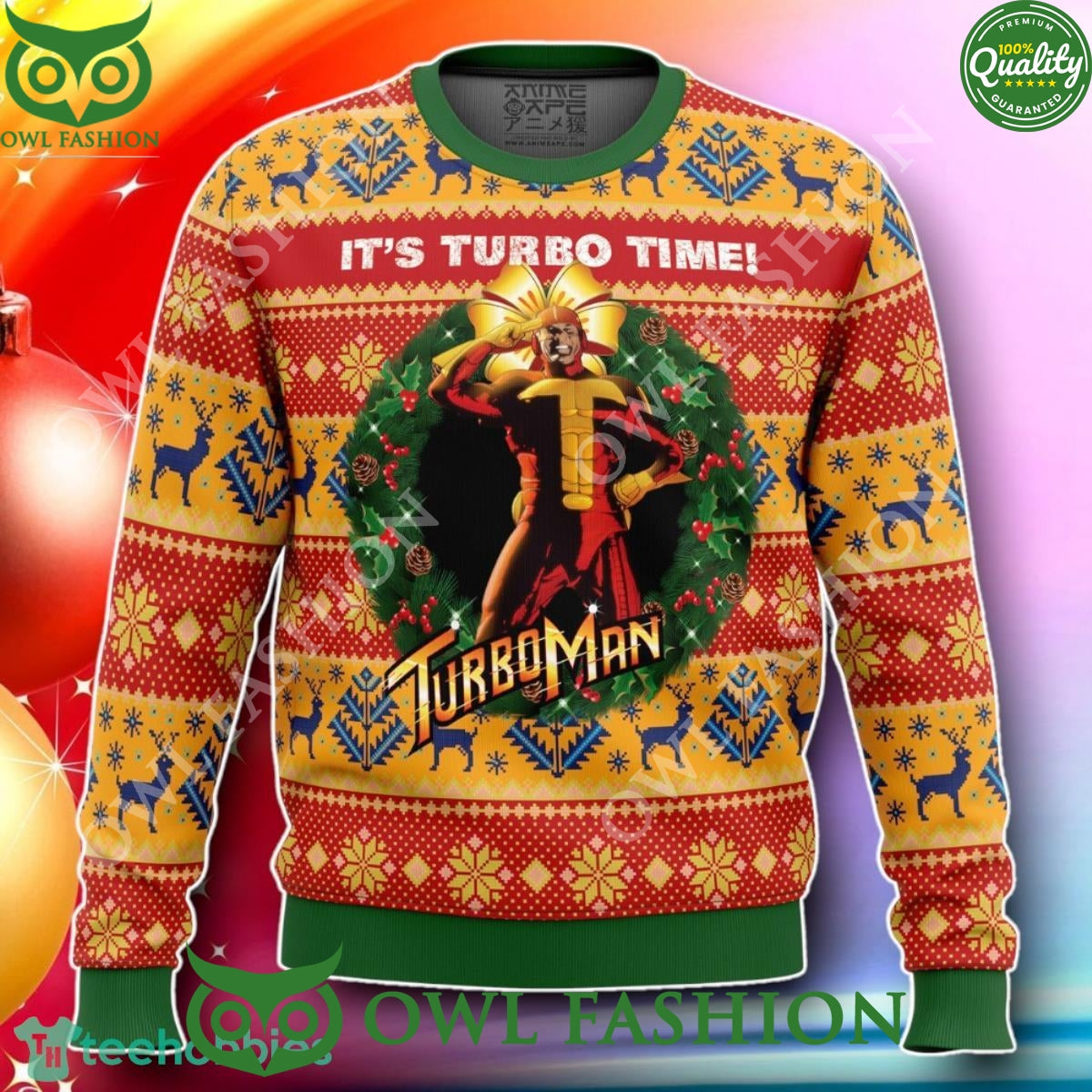 Its Turbo Time 2024 Ugly Christmas Sweater - Adult & Kids T-Shirts, Sweatshirts & Hoodies apparel design preview 1