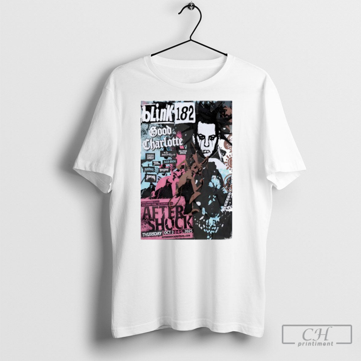 Sacramento Ca Fall Tour 2025 Blink 182 Poster - Adult & Kids T-Shirts, Sweatshirts & Hoodies apparel design preview 1