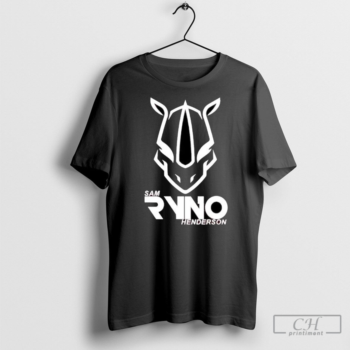 Sam Ryno Henderson Rhino Logo Modern Vector Icon - Adult & Kids T-Shirts, Sweatshirts & Hoodies apparel design preview 1