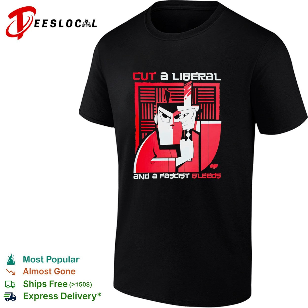 Samurai Jack style sword liberal fascist political - Adult & Kids T-Shirts, Sweatshirts & Hoodies apparel design preview 1