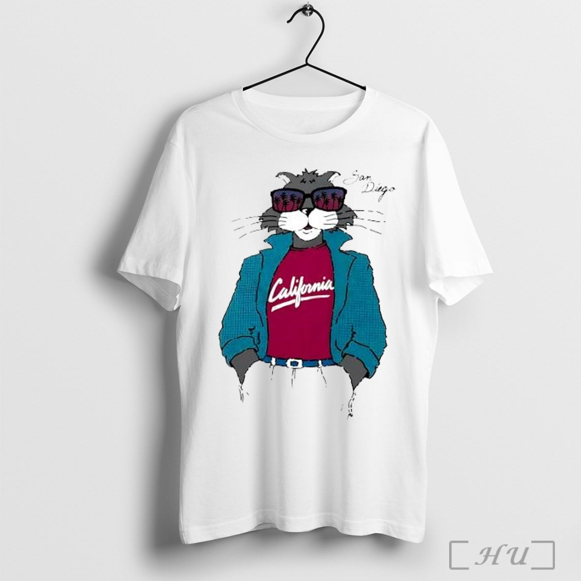 San Diego Cool Cat California - Adult & Kids T-Shirts, Sweatshirts & Hoodies apparel design preview 1
