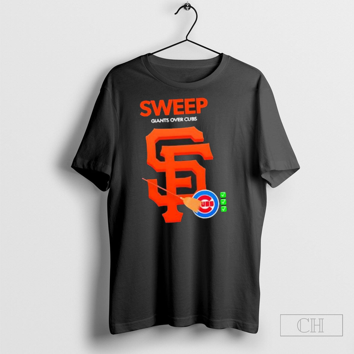 San Francisco Giants Sweep Over Cubs Logo - Adult & Kids T-Shirts, Sweatshirts & Hoodies apparel design preview 1