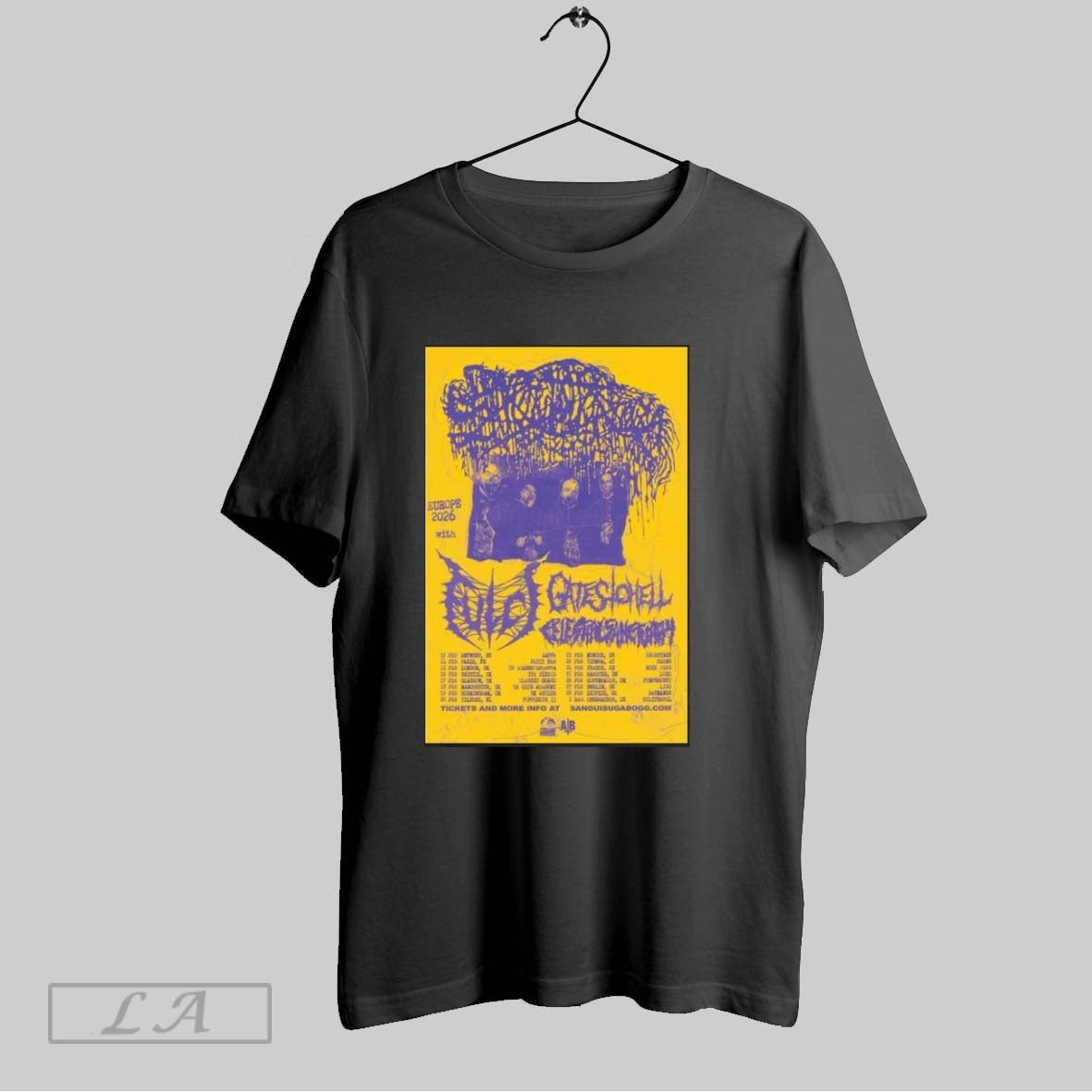 Sanguisugabogg Europe Tour 2026 - Adult & Kids T-Shirts, Sweatshirts & Hoodies apparel design preview 1