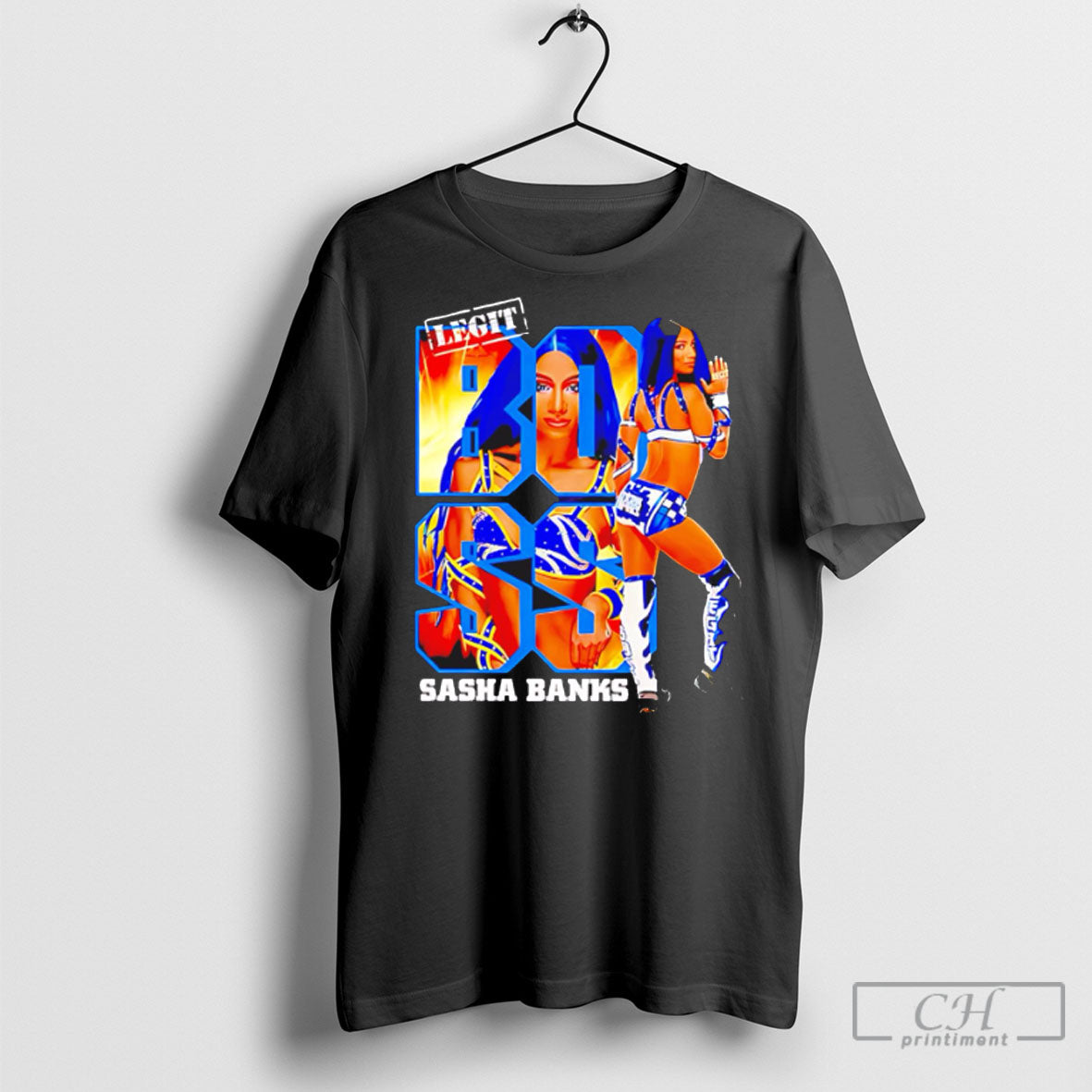 Sasha Banks Legit - Adult & Kids T-Shirts, Sweatshirts & Hoodies apparel design preview 1