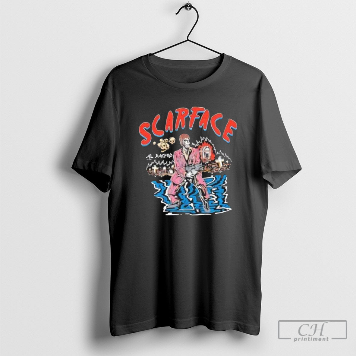 Scarface Al Pacino Skeleton - Adult & Kids T-Shirts, Sweatshirts & Hoodies apparel design preview 1