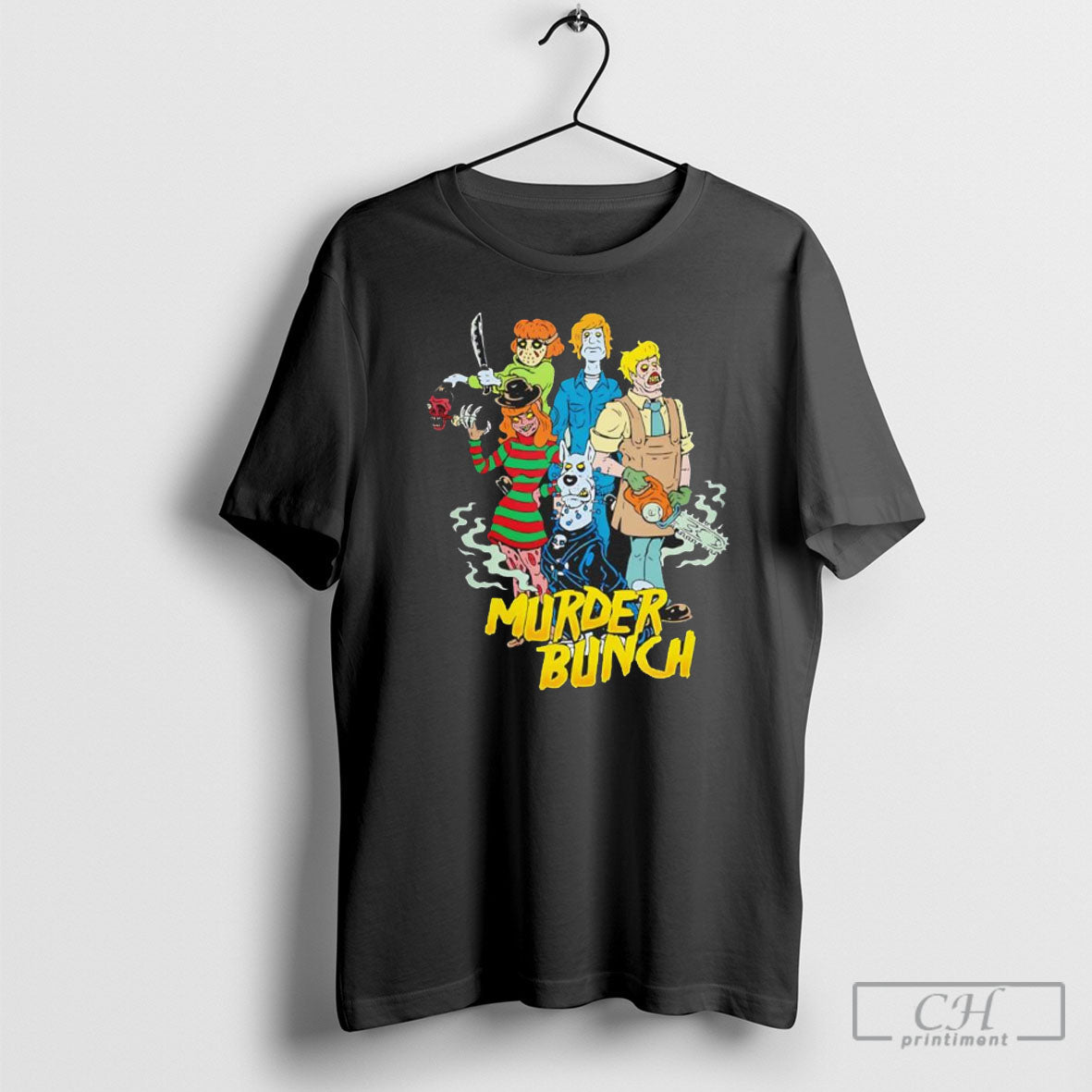 Scooby Doo X Halloween Character Murder Bunch Vintage - Adult & Kids T-Shirts, Sweatshirts & Hoodies apparel design preview 1