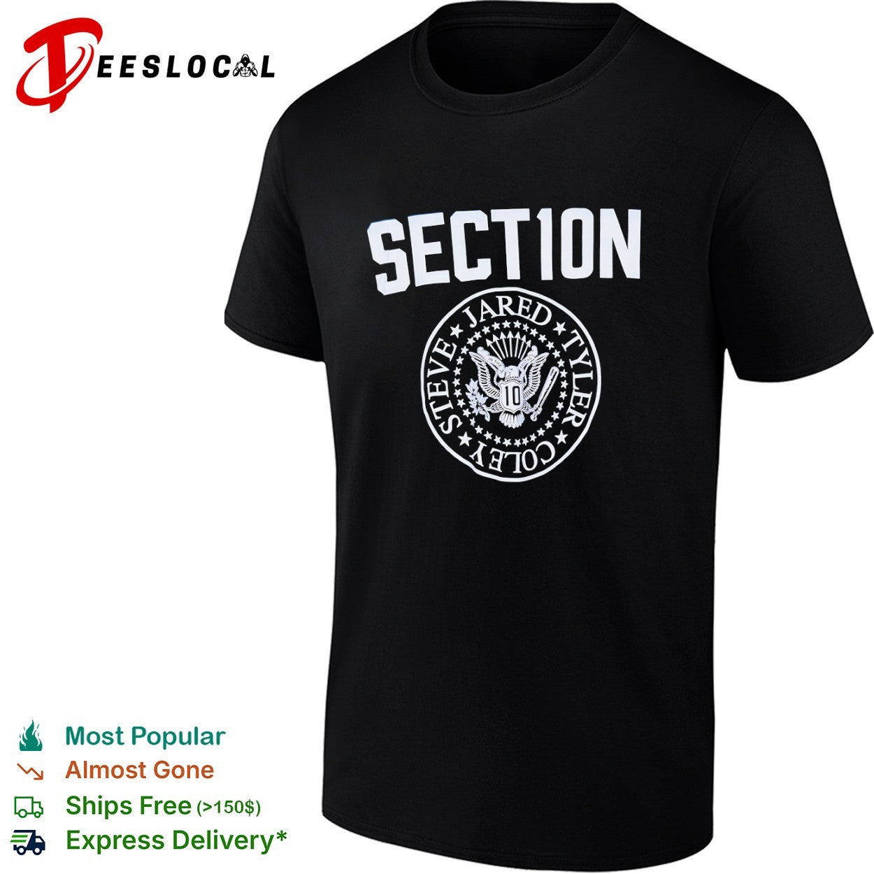 Section 10 Steve Jared Tyler Coley baseball seal - Adult & Kids T-Shirts, Sweatshirts & Hoodies apparel design preview 1