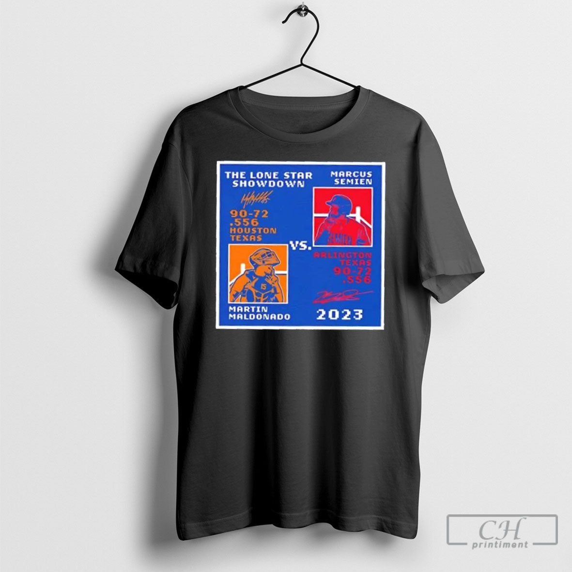 Semien Maldolado Lone Star Showdown Signatures - Adult & Kids T-Shirts, Sweatshirts & Hoodies apparel design preview 1