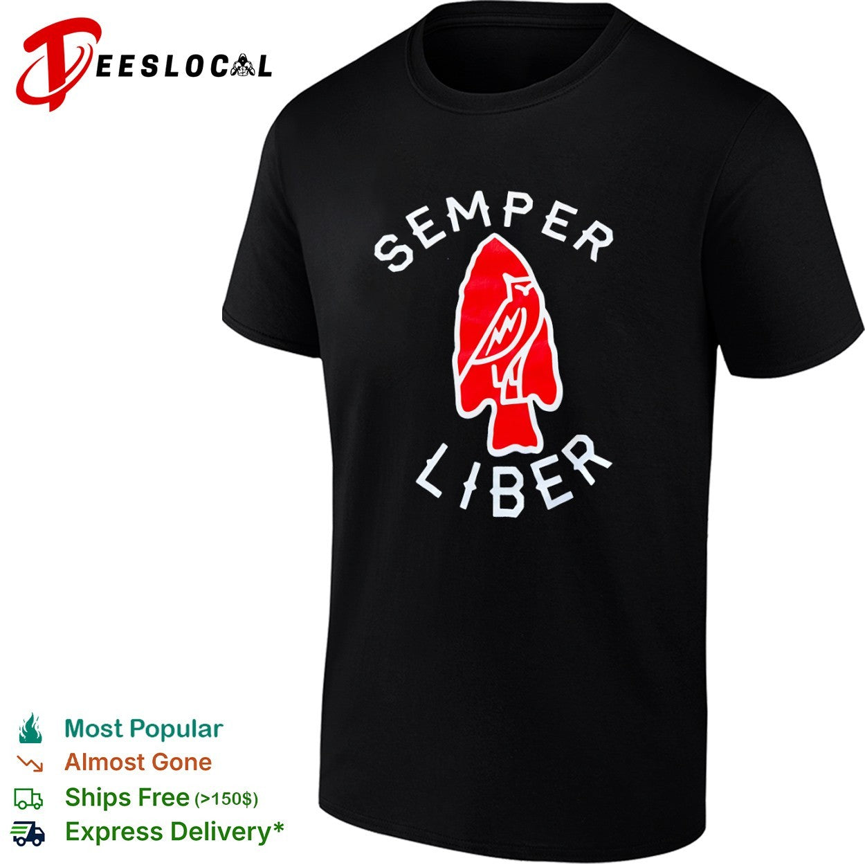 Semper Liber red owl arrowhead OVO - Adult & Kids T-Shirts, Sweatshirts & Hoodies apparel design preview 1