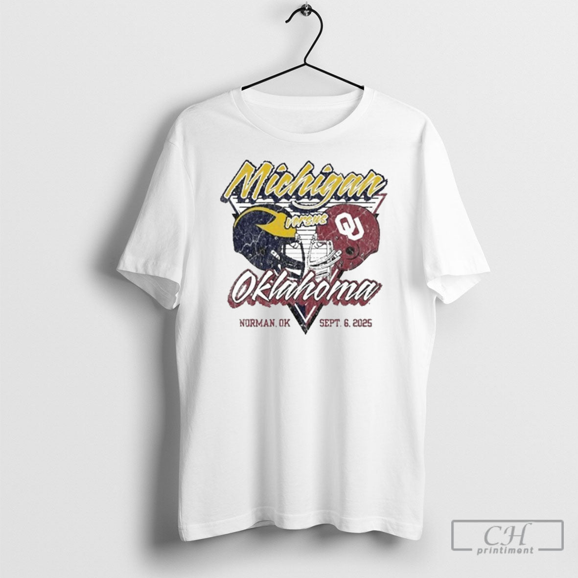 Sept 6 2025 Michigan Vs Oklahoma - Adult & Kids T-Shirts, Sweatshirts & Hoodies apparel design preview 1
