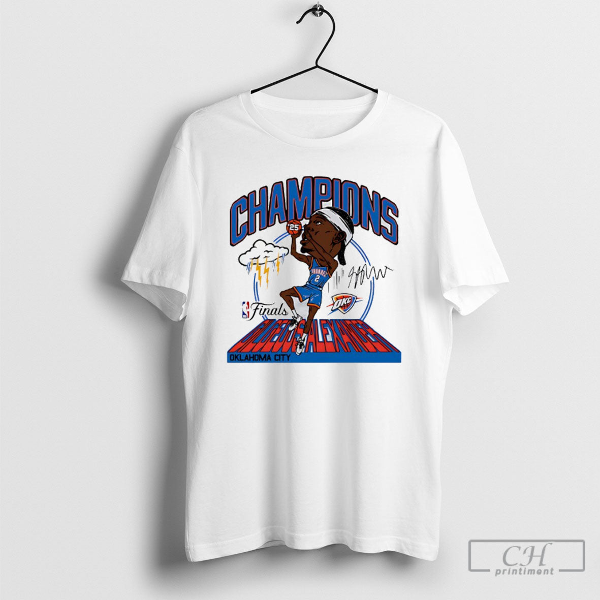 Shai Gilgeous Alexander Oklahoma City Thunder 2025 - Adult & Kids T-Shirts, Sweatshirts & Hoodies apparel design preview 1