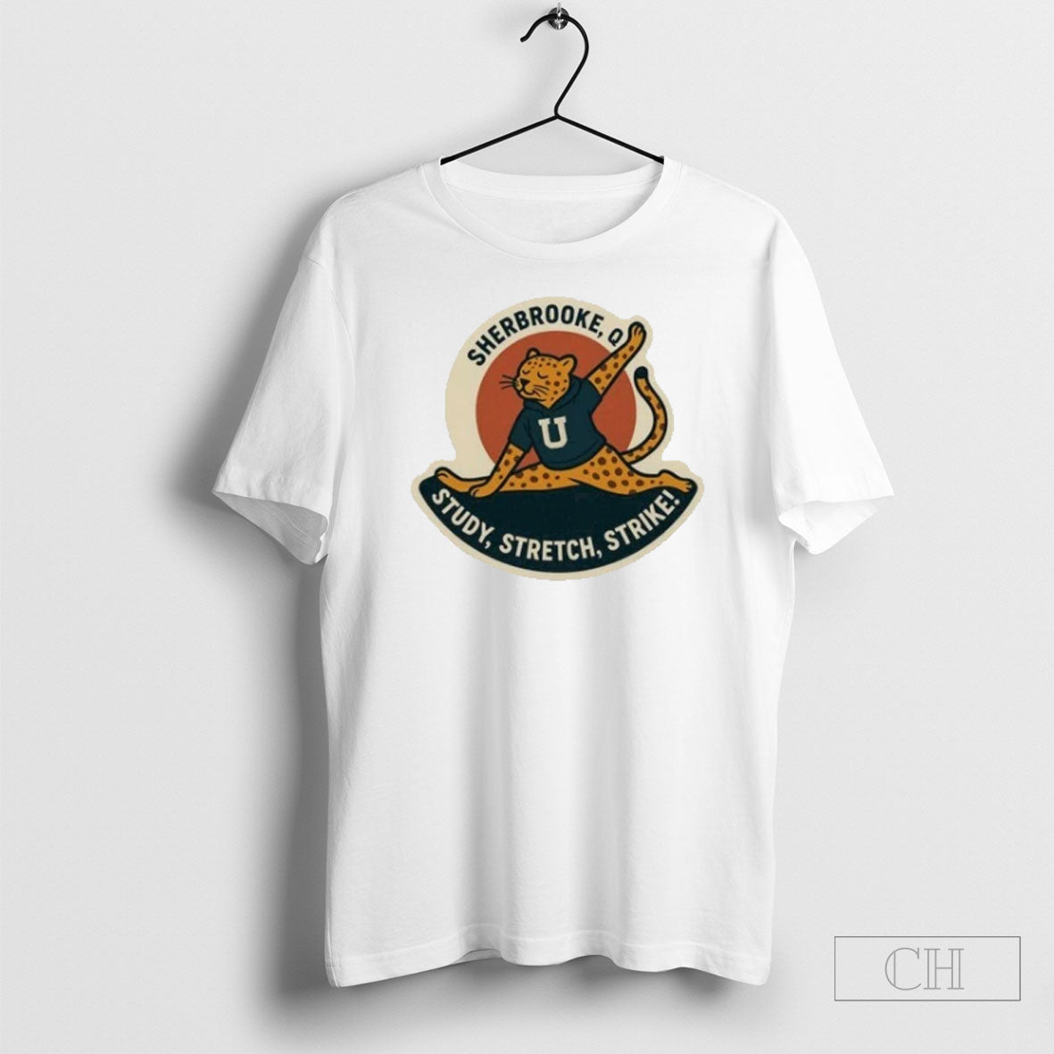 Sherbrooke Yoga Leopard Study Stretch Strike Sticker - Adult & Kids T-Shirts, Sweatshirts & Hoodies apparel design preview 1