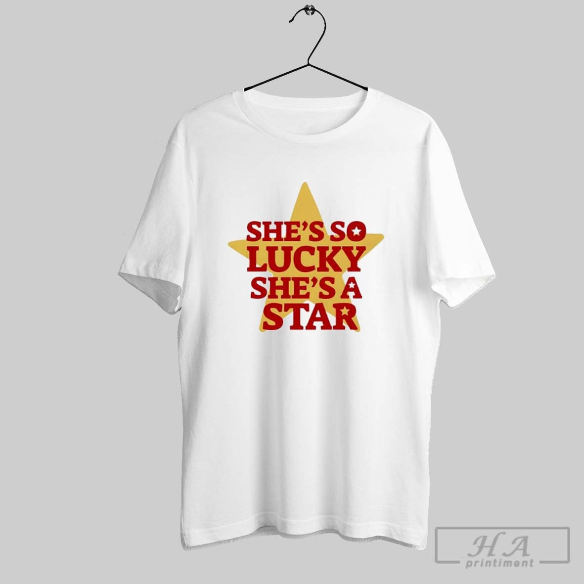 Shes So Lucky A Star Vintage - Adult & Kids T-Shirts, Sweatshirts & Hoodies apparel design preview 1