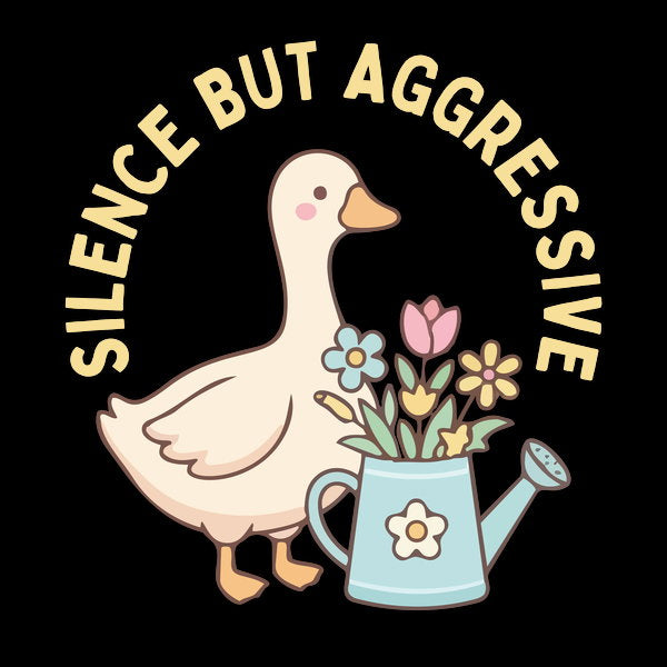 Silence But Aggressive - Adult & Kids T-Shirts, Sweatshirts & Hoodies apparel design preview 1