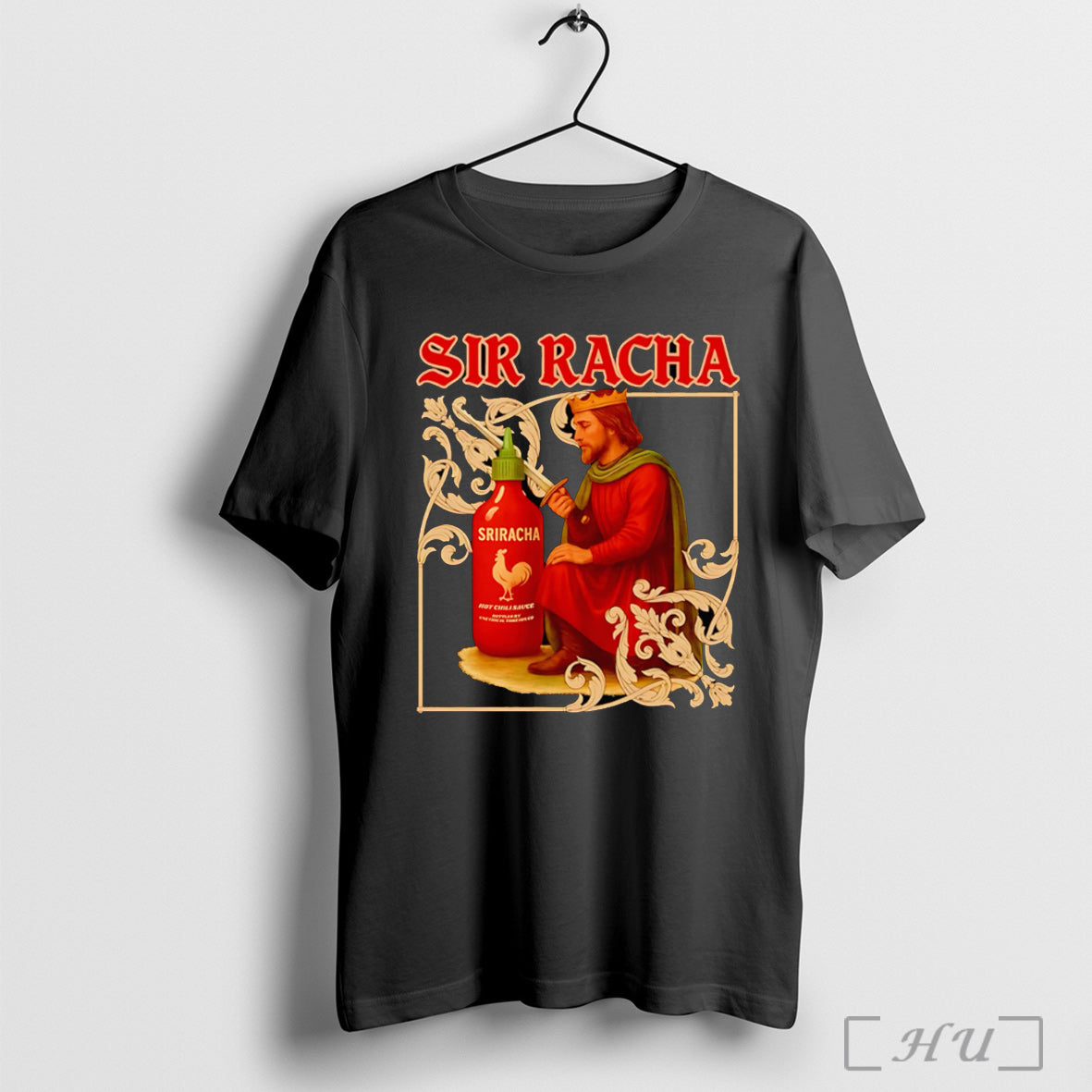 Sir Racha Sriracha Medieval - Adult & Kids T-Shirts, Sweatshirts & Hoodies apparel design preview 1