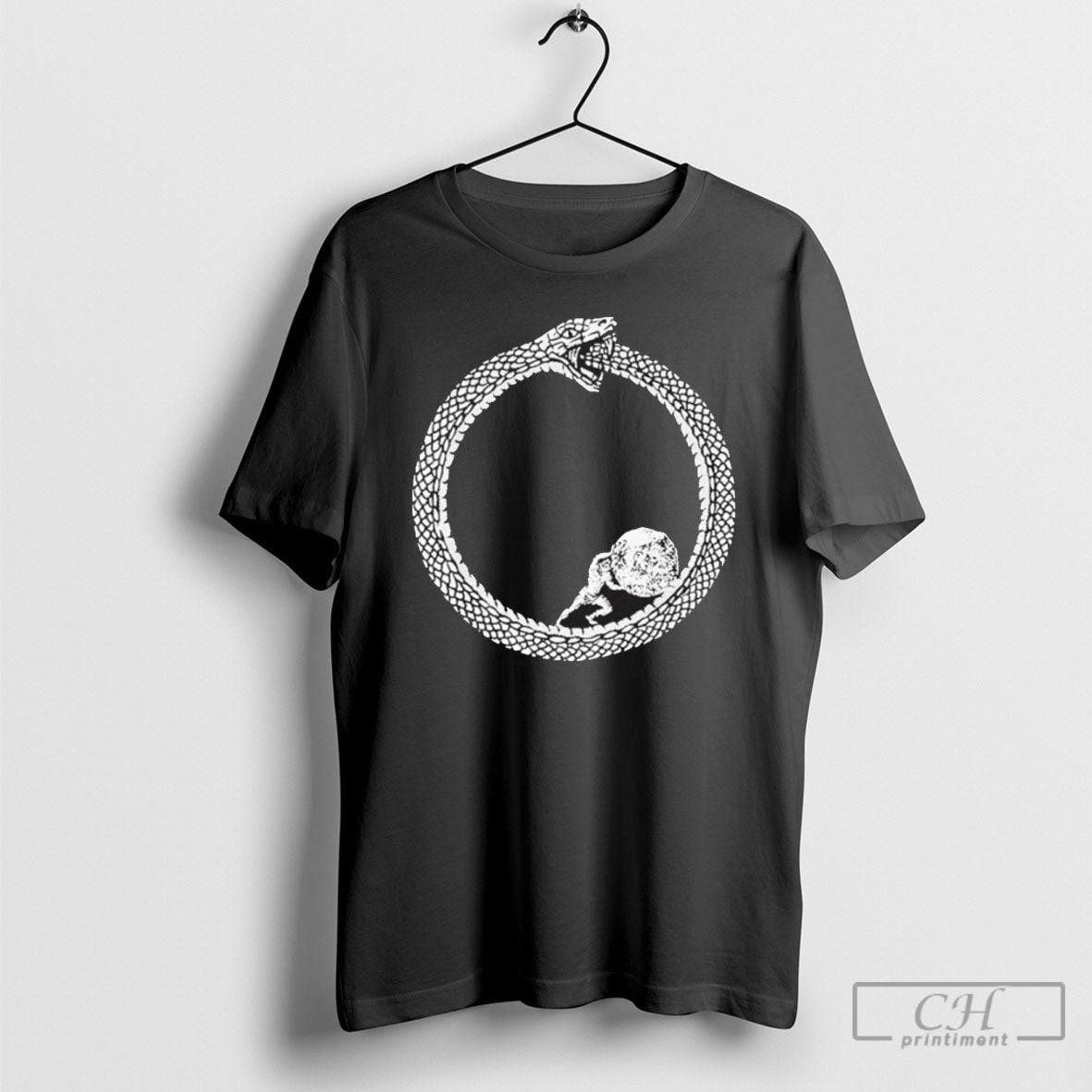 Sisyphus In An Ouroboros Snake - Adult & Kids T-Shirts, Sweatshirts & Hoodies apparel design preview 1