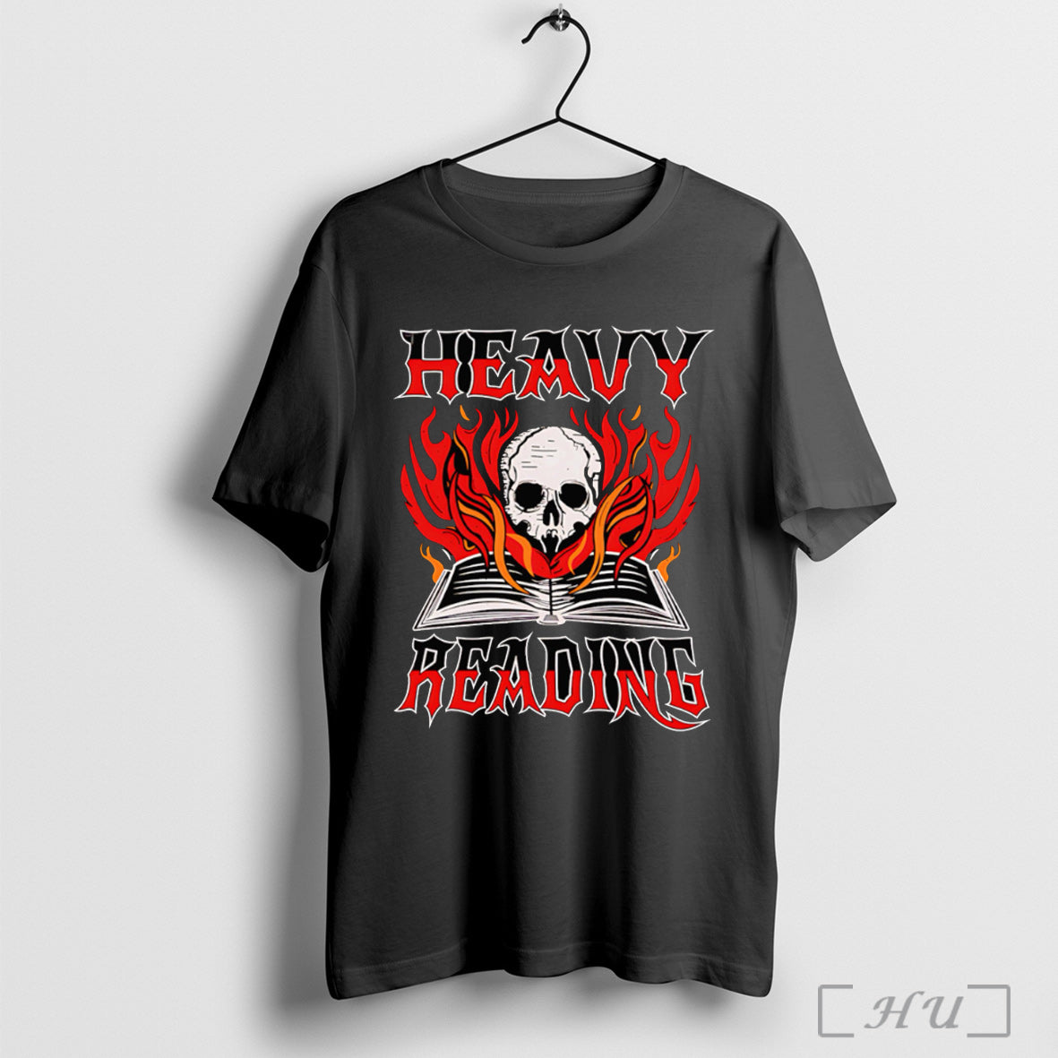 Skull Heavy Reading - Adult & Kids T-Shirts, Sweatshirts & Hoodies apparel design preview 1