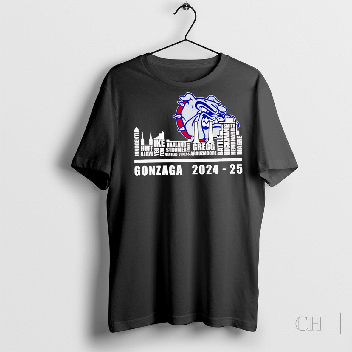 Skyline City Gonzaga Bulldogs 2024 2025 Player Names - Adult & Kids T-Shirts, Sweatshirts & Hoodies apparel design preview 1