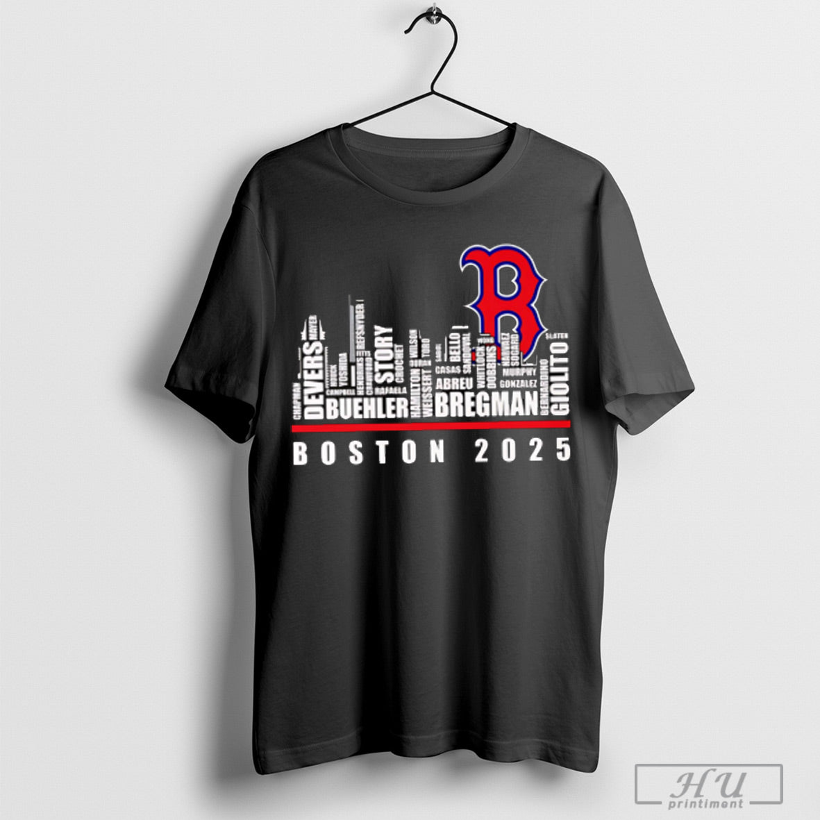 Skyline Name Boston Red Sox 2025 - Adult & Kids T-Shirts, Sweatshirts & Hoodies apparel design preview 1