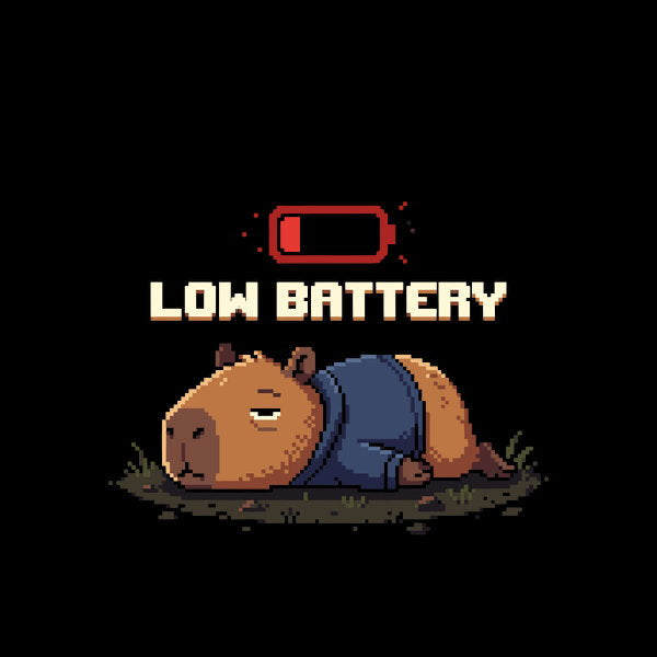 Sleepy Pixel Capybara - Adult & Kids T-Shirts, Sweatshirts & Hoodies apparel design preview 1