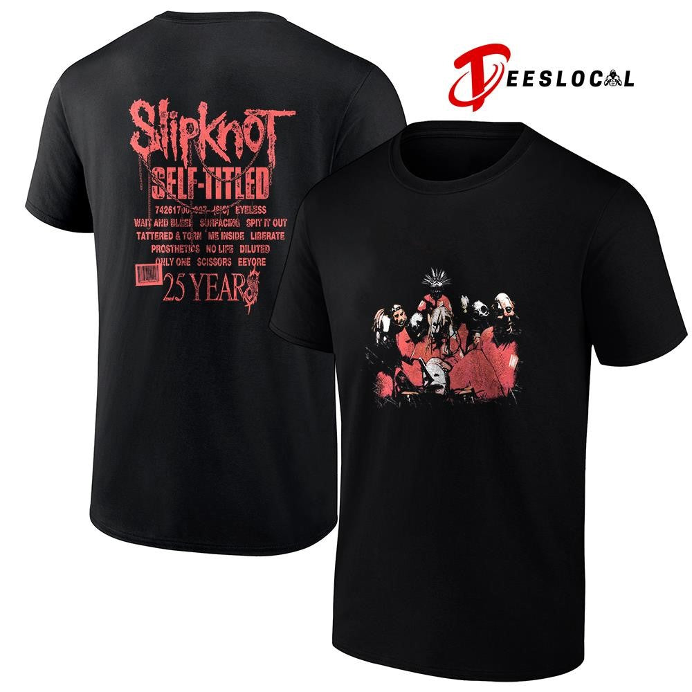 Slipknot self titled 25 years graphic tracklist - Adult & Kids T-Shirts, Sweatshirts & Hoodies apparel design preview 1