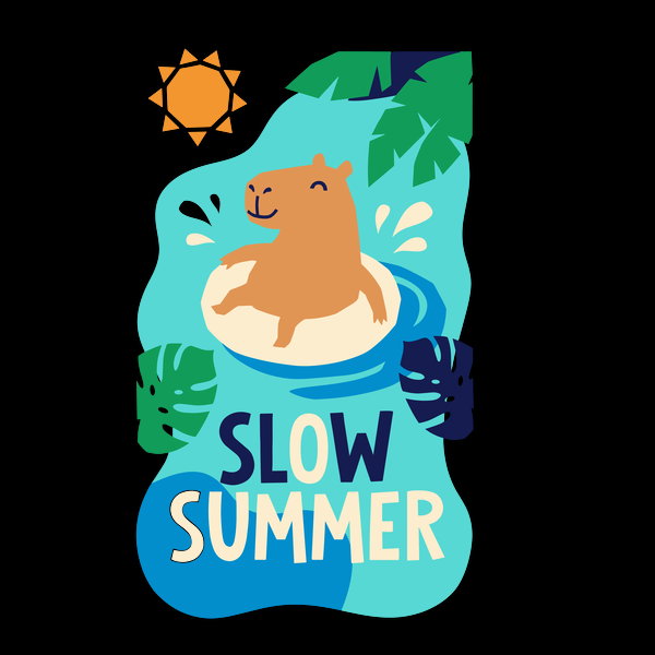 Slow Summer - Adult & Kids T-Shirts, Sweatshirts & Hoodies apparel design preview 1