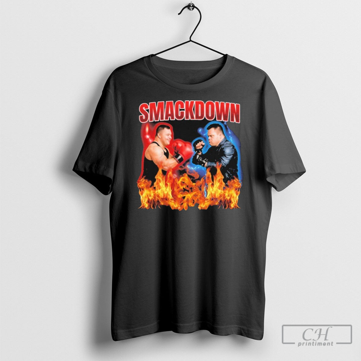 Smackdown Boxing Flames - Adult & Kids T-Shirts, Sweatshirts & Hoodies apparel design preview 1