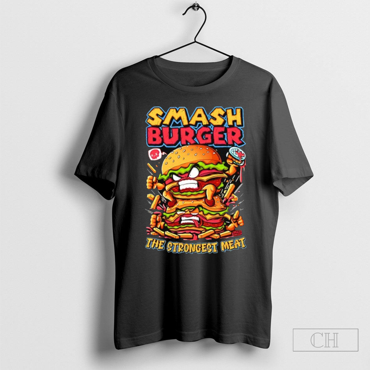 Smash Burger The Strongest Meat - Adult & Kids T-Shirts, Sweatshirts & Hoodies apparel design preview 1