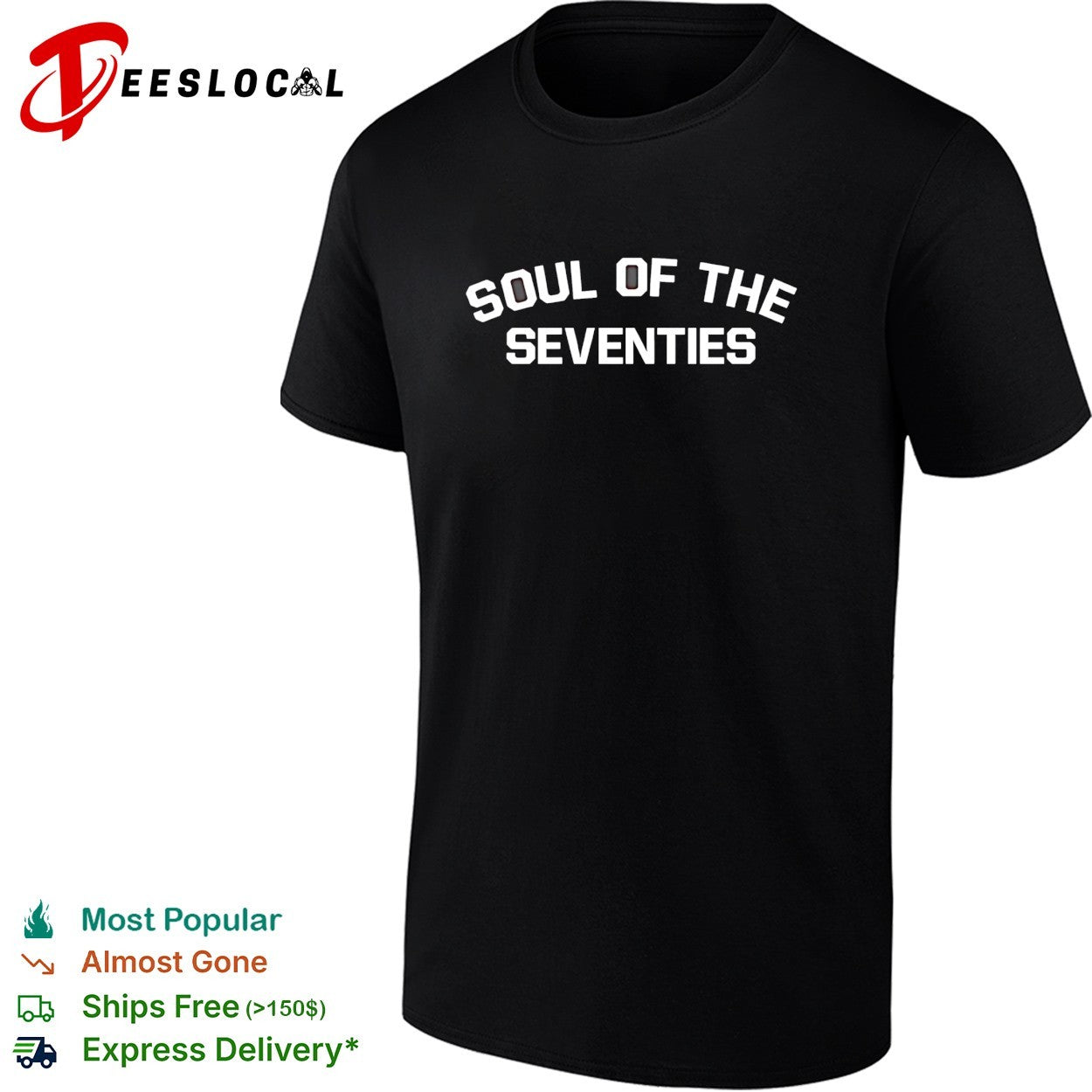 Soul of the Seventies - Adult & Kids T-Shirts, Sweatshirts & Hoodies apparel design preview 1