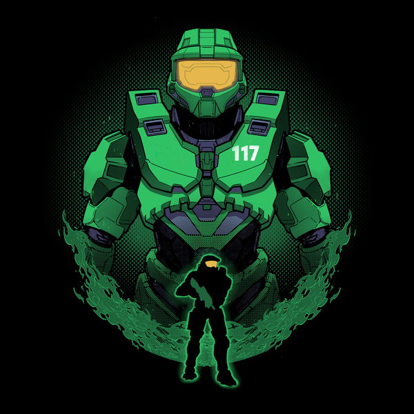 Spartan 117 Shadowwork - Adult & Kids T-Shirts, Sweatshirts & Hoodies apparel design preview 1