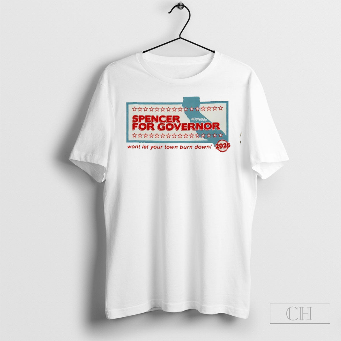 Spencer For Governor Wont Let Your Town Burn Down - Adult & Kids T-Shirts, Sweatshirts & Hoodies apparel design preview 1