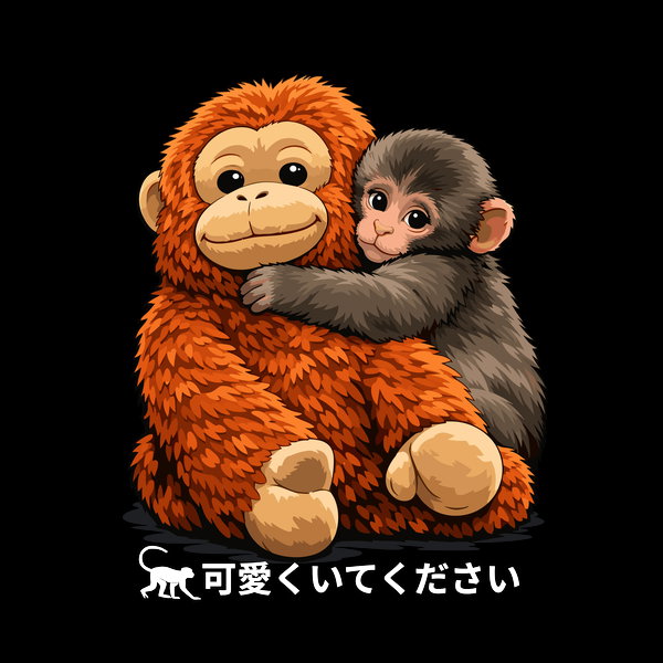 Stay Cute Adorable Baby Monkey - Adult & Kids T-Shirts, Sweatshirts & Hoodies apparel design preview 1