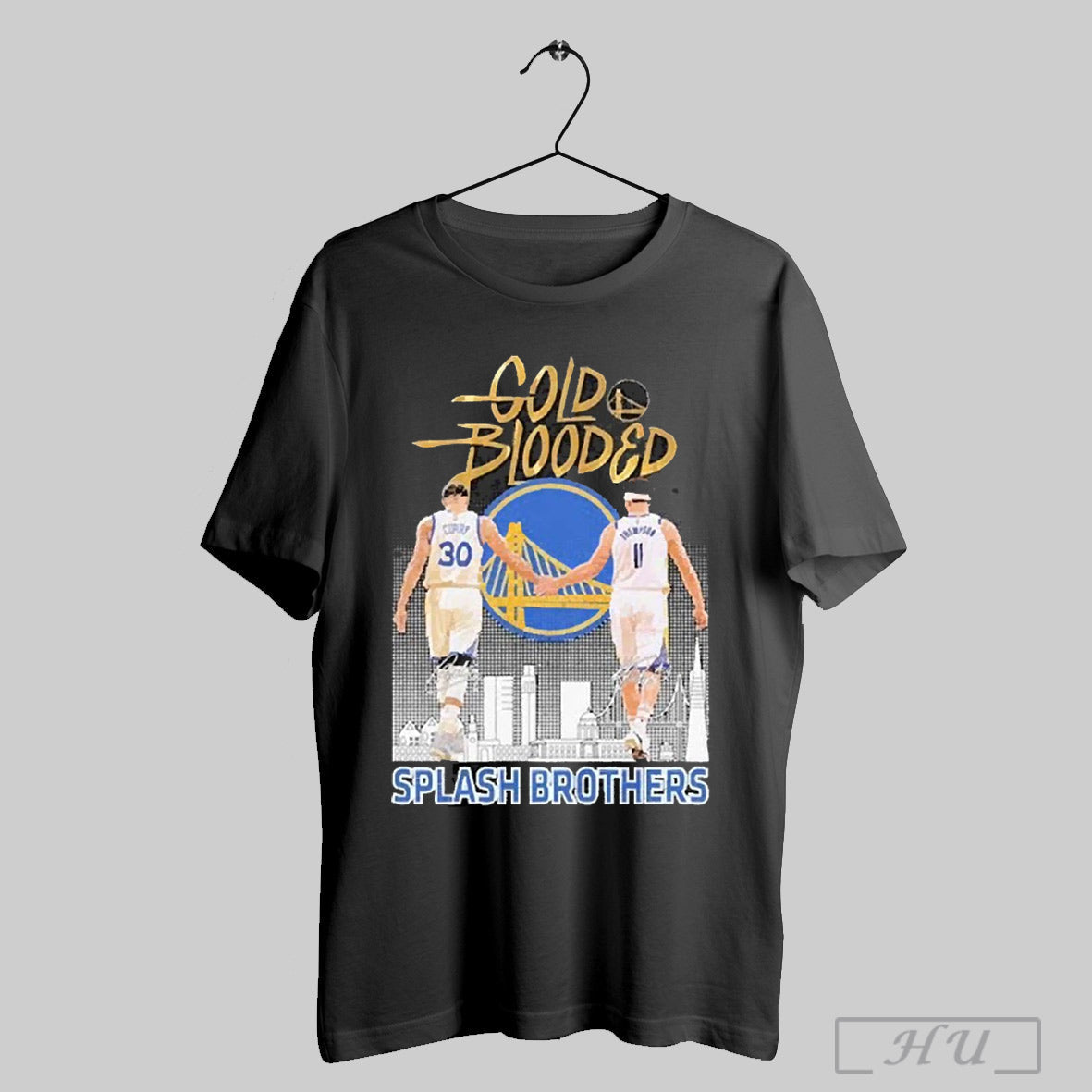 Stephen Curry And Klay Thompson Gold Blooded Splash - Adult & Kids T-Shirts, Sweatshirts & Hoodies apparel design preview 1