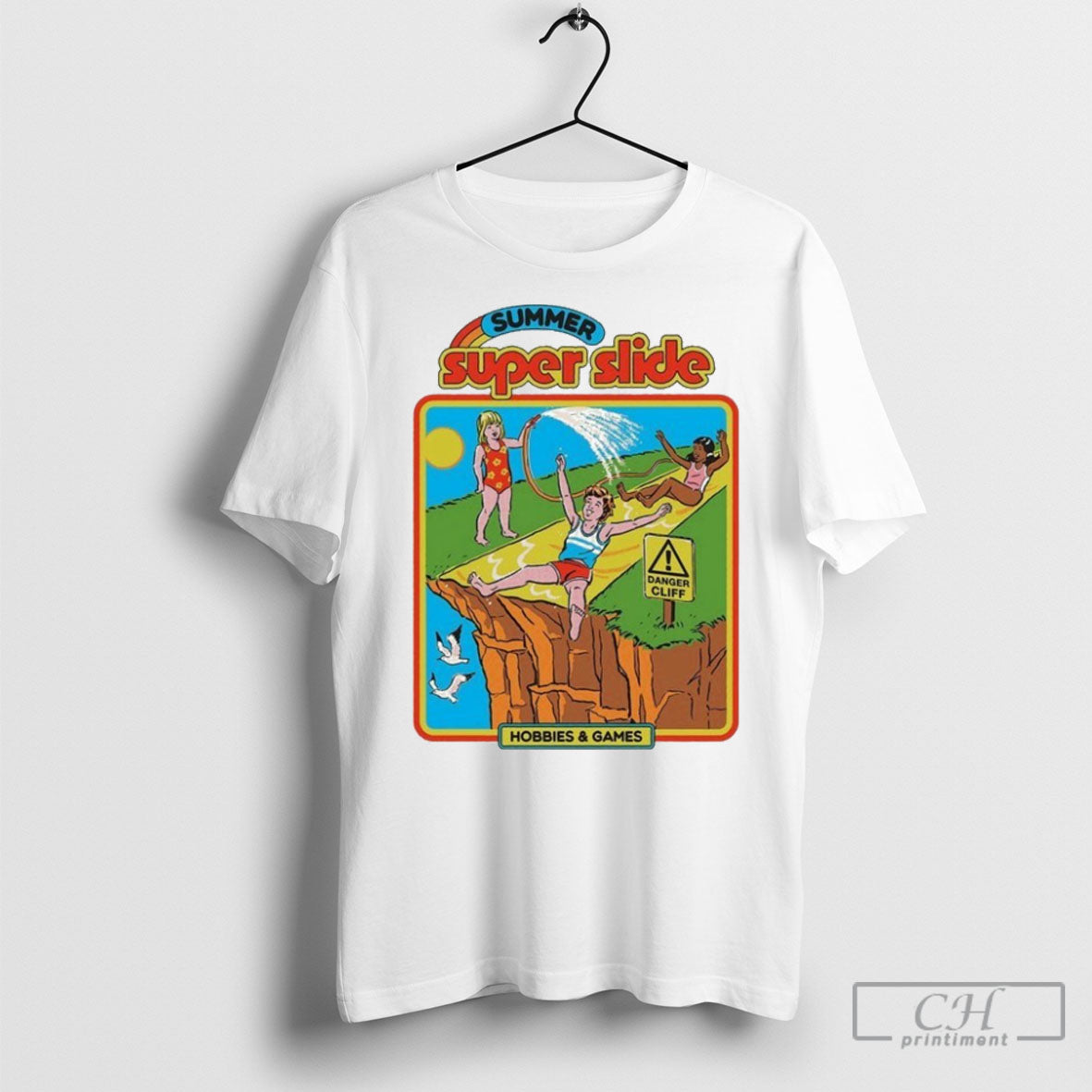 Summer Super Slide Hobbies And Games Danger Cliff - Adult & Kids T-Shirts, Sweatshirts & Hoodies apparel design preview 1