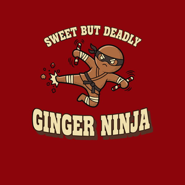 Sweet But Deadly Ginger Ninja - Adult & Kids T-Shirts, Sweatshirts & Hoodies apparel design preview 1