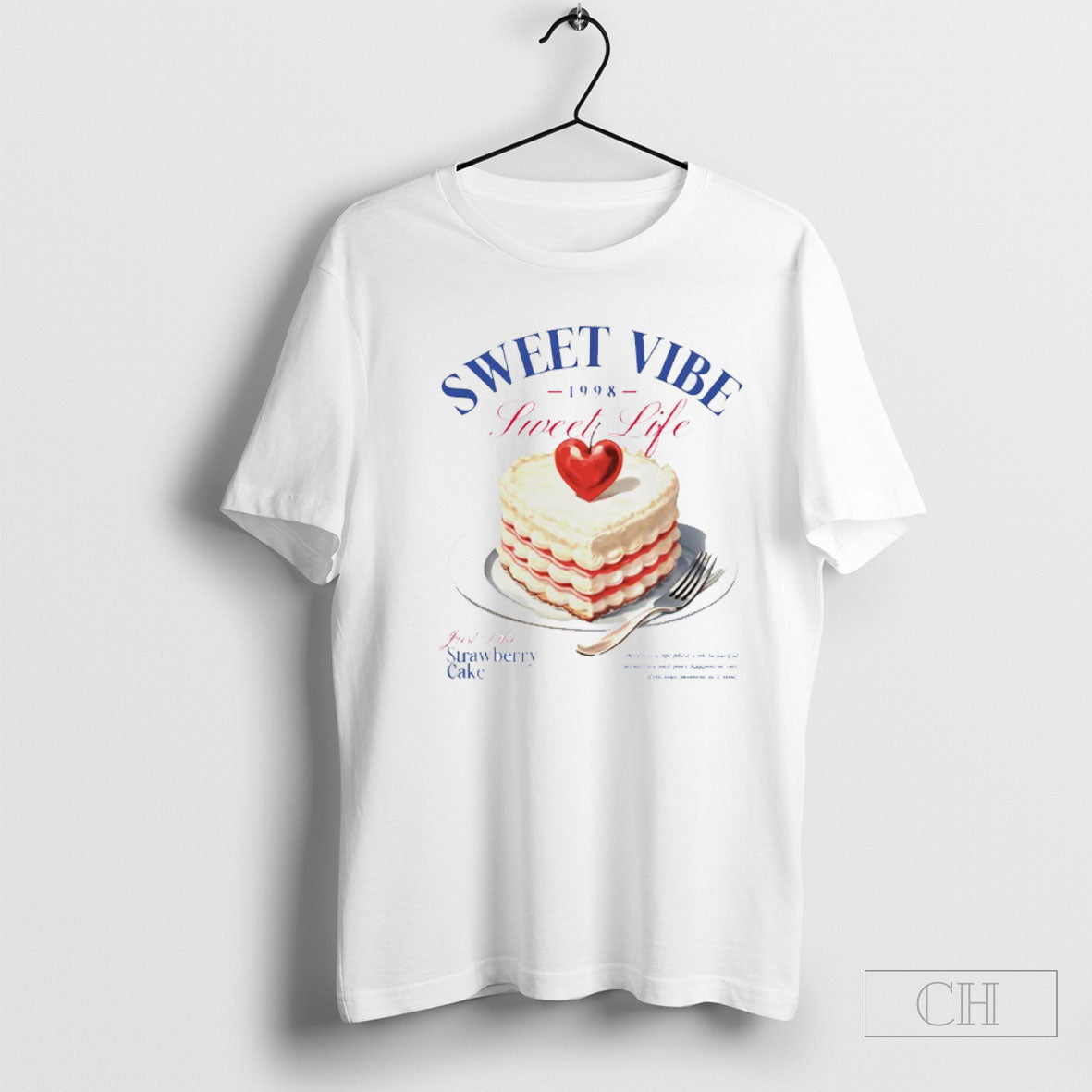 Sweet Vibe Strawberry Cake Graphic - Adult & Kids T-Shirts, Sweatshirts & Hoodies apparel design preview 1