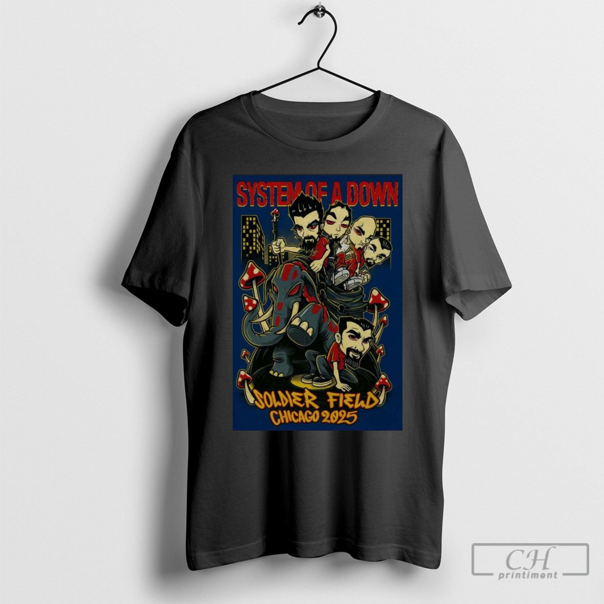 System Of A Down Tour Chicago Il Sep 01 2025 - Adult & Kids T-Shirts, Sweatshirts & Hoodies apparel design preview 1
