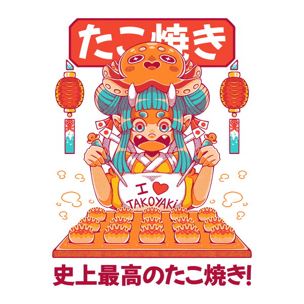 Takoyaki 2 - Adult & Kids T-Shirts, Sweatshirts & Hoodies apparel design preview 1