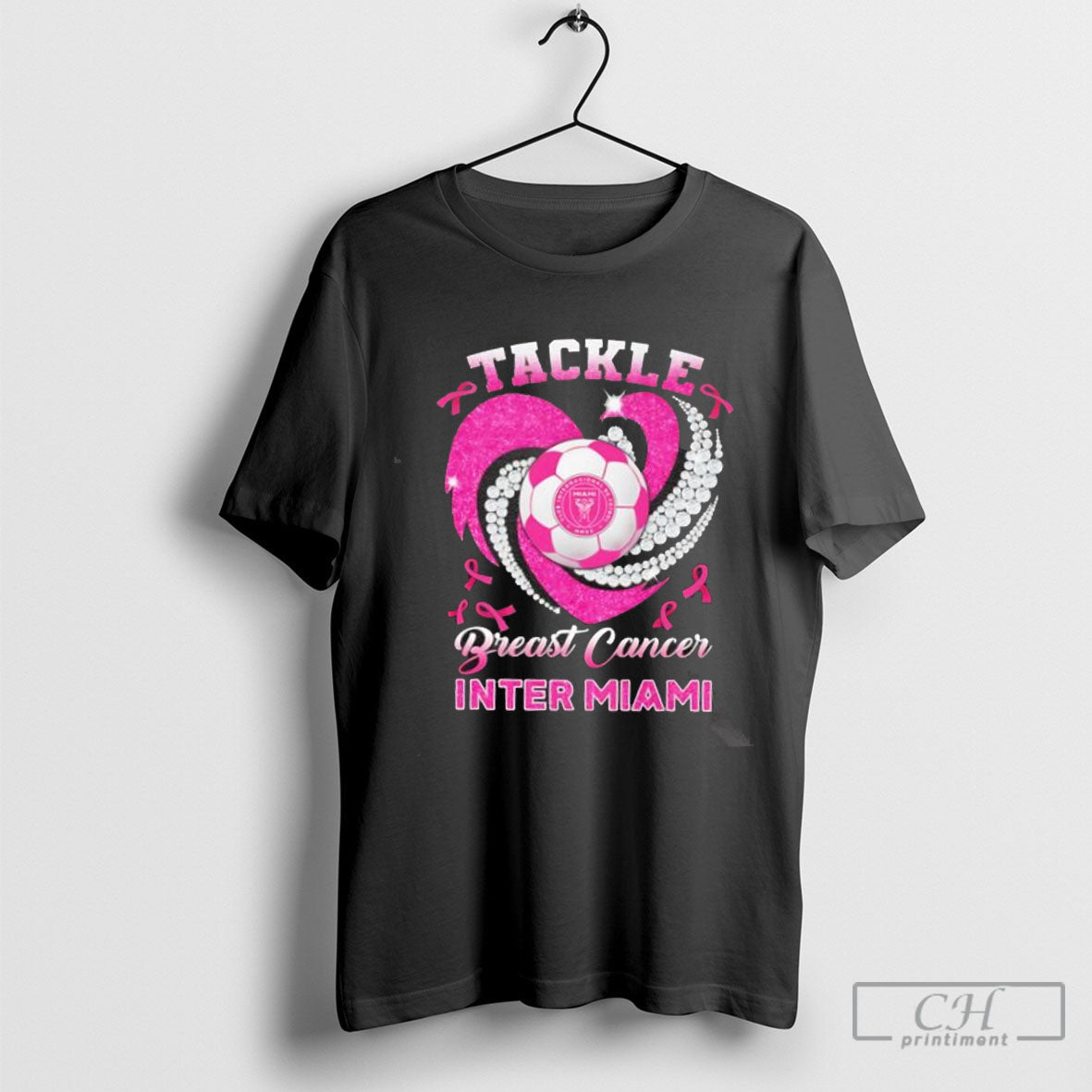 Tackle Breast Cancer Inter Miami Soccer - Adult & Kids T-Shirts, Sweatshirts & Hoodies apparel design preview 1