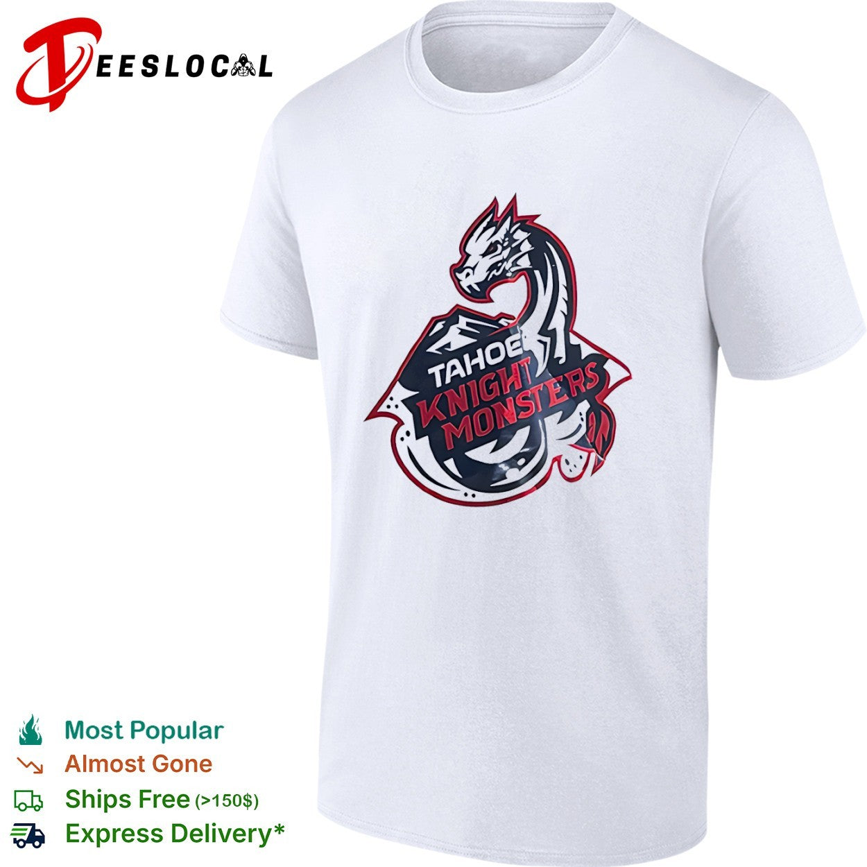 Tahoe Knight Monsters dragon logo - Adult & Kids T-Shirts, Sweatshirts & Hoodies apparel design preview 1