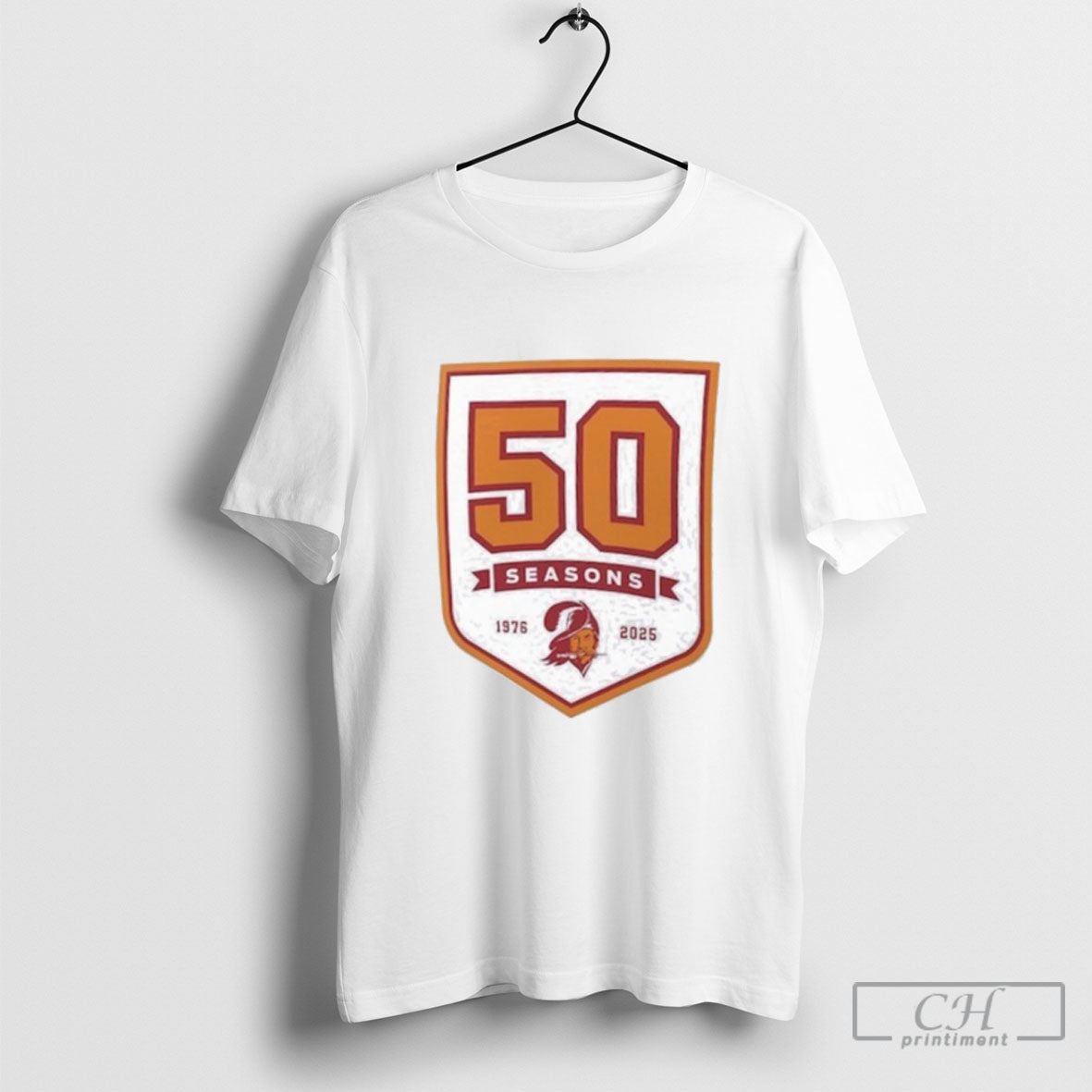 Tampa Bay Buccaneers 50th Season Logo - Adult & Kids T-Shirts, Sweatshirts & Hoodies apparel design preview 1