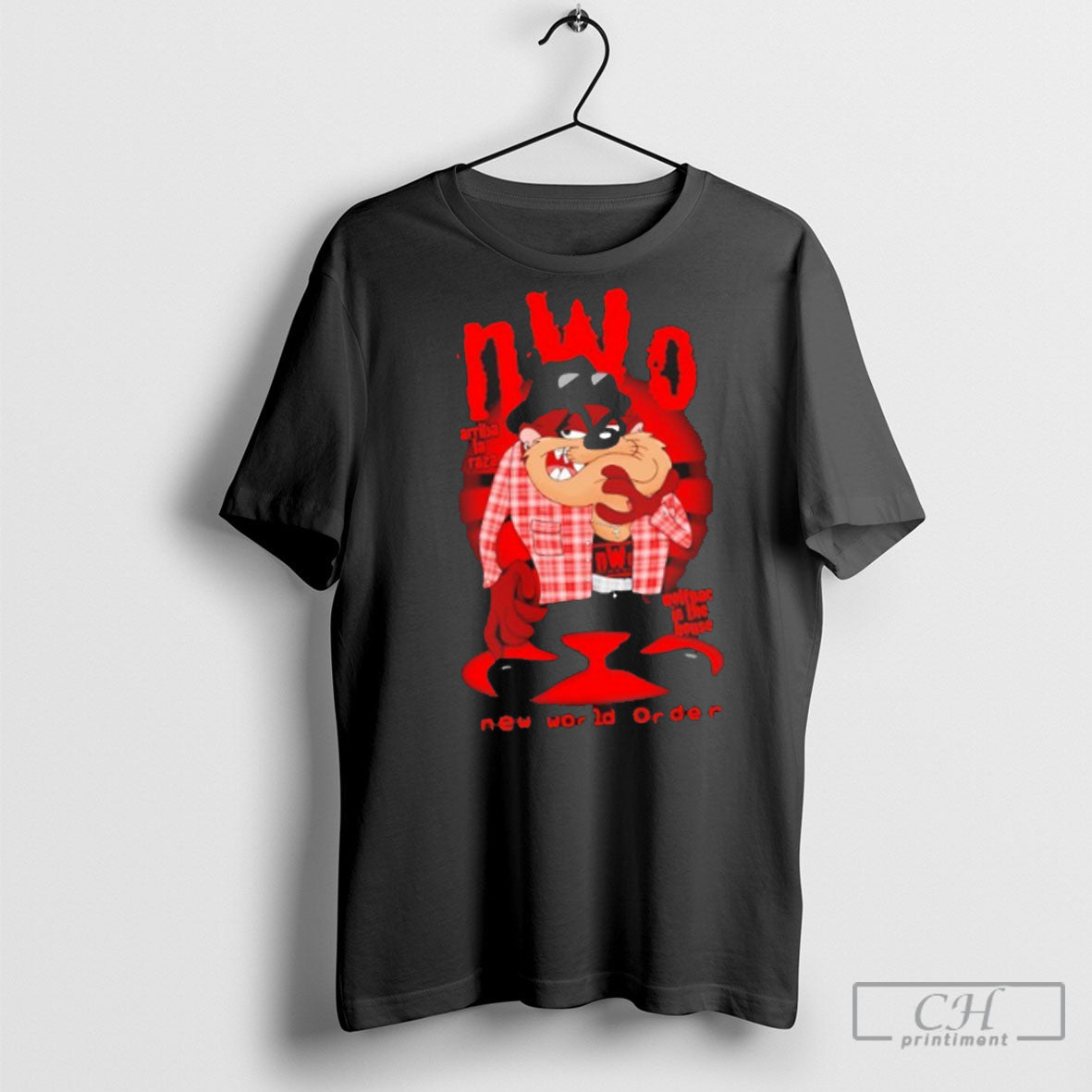 Tasmanian Devil Nwo Arriba La Raza Wolfpac In The - Adult & Kids T-Shirts, Sweatshirts & Hoodies apparel design preview 1