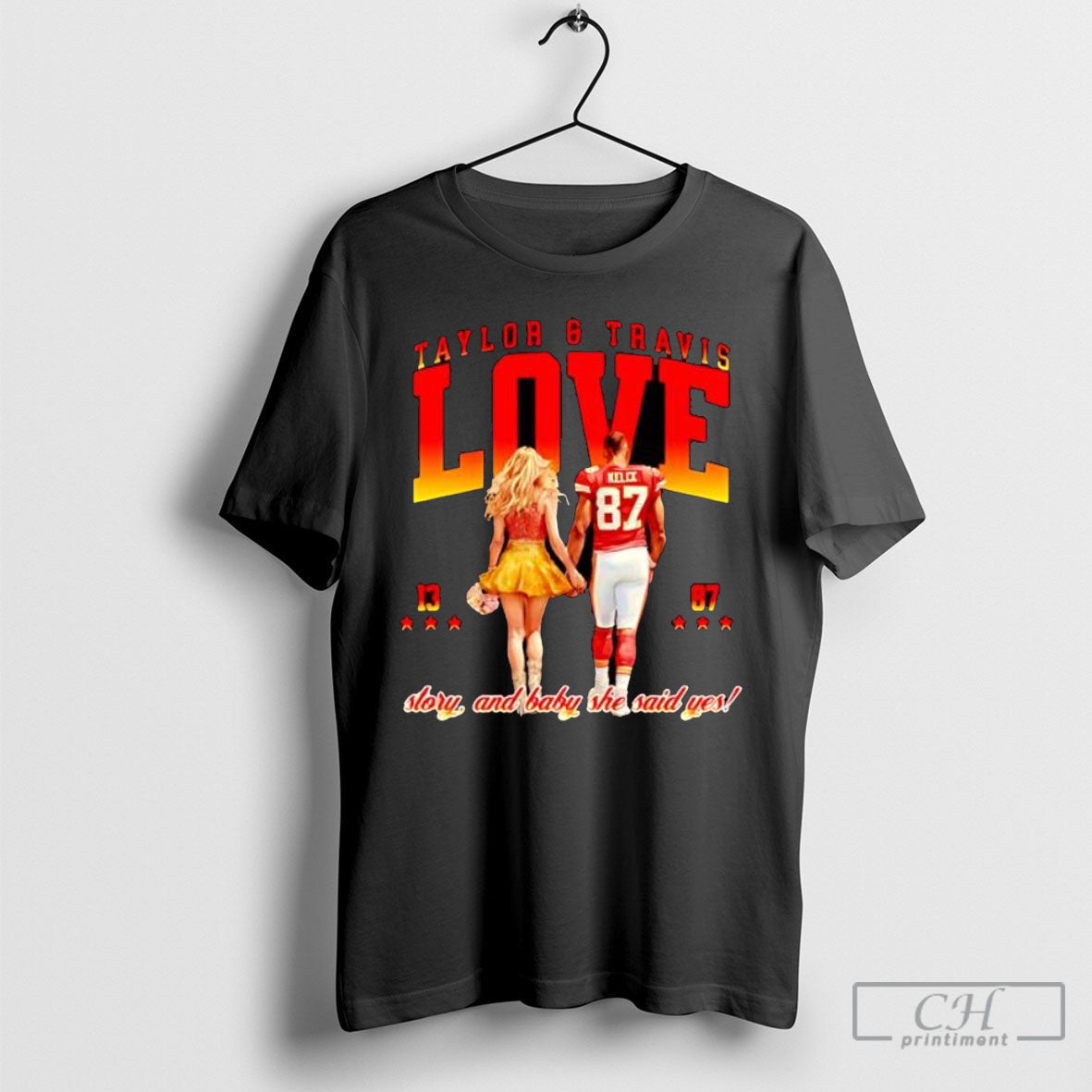 Taylor And Travis Love 13 78 Story Baby She Said Yes - Adult & Kids T-Shirts, Sweatshirts & Hoodies apparel design preview 1