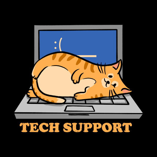 Tech Support Cat Funny Programmer - Adult & Kids T-Shirts, Sweatshirts & Hoodies apparel design preview 1