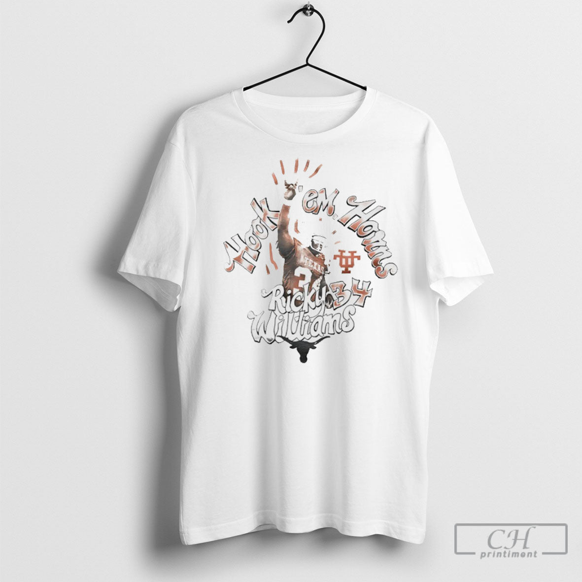 Texas Longhorns Ricky Williams Hook Em Horns Roots Of - Adult & Kids T-Shirts, Sweatshirts & Hoodies apparel design preview 1